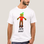 見知らぬ人とチェコ文字のjsem divny tシャツ (正面)
