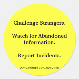 見知らぬ人に挑戦しなさい。 ラウンドシール