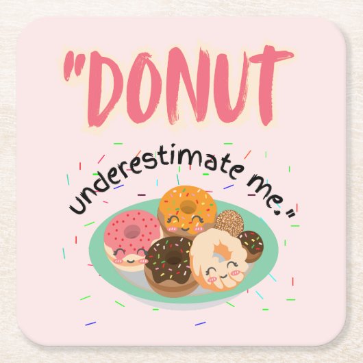 見積もりの下に落ちる スクエアペーパーコースター (正面)