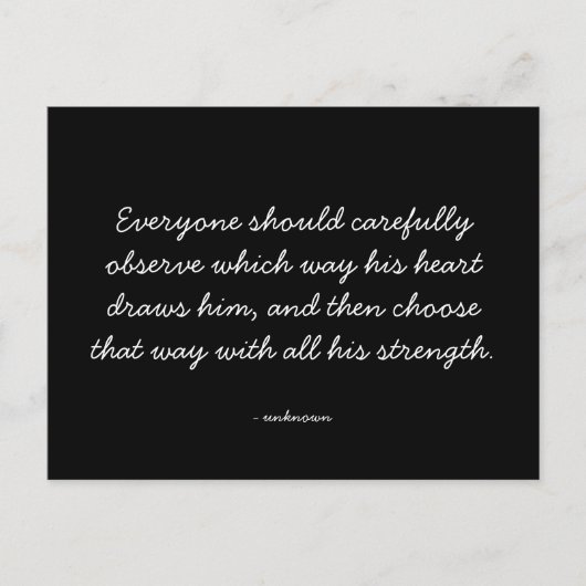 見積もり可能な引用文 – 仕事とキャリア ポストカード (正面)