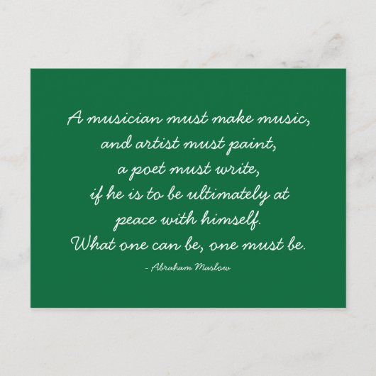 見積もり可能な引用文 – 仕事とキャリア ポストカード (正面)