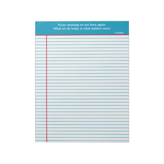 見積パーソナライズされたメモ帳、アクア&レッド ノートパッド (回転)