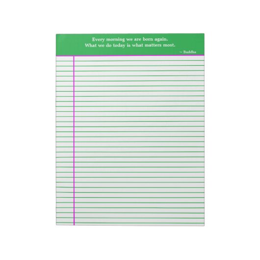 見積パーソナライズされたメモ帳、緑とピンク ノートパッド (回転)