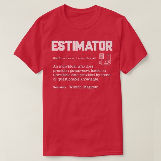 見積依頼定義おもしろい引用文役職タイトル男性Wo Tシャツ (デザイン正面)