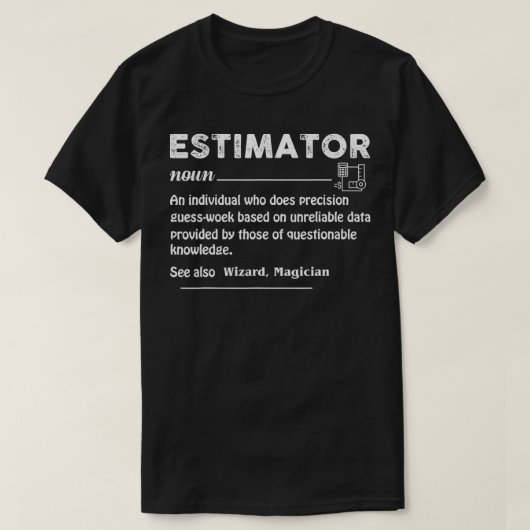 見積依頼定義見積計算ジョブ Tシャツ (デザイン正面)