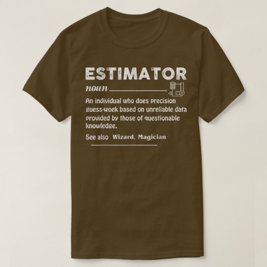 見積依頼定義見積計算ジョブ Tシャツ (デザイン正面)