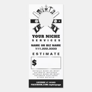 *~*見積引用文取引大工QR契約者 ドアノブサイン