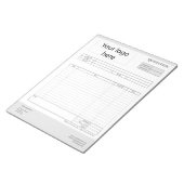 見積書、請求書、または売上伝票のフォーム ノートパッド (アングル)