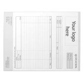 見積書、請求書、または売上伝票のフォーム ノートパッド (正面)