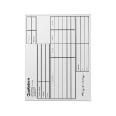 見積白黒業務シンプルテンプレート ノートパッド (回転)