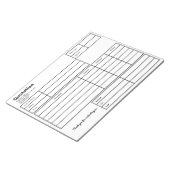 見積白黒業務シンプルテンプレート ノートパッド (アングル)