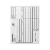 見積白黒業務ロゴテンプレート ノートパッド (回転)