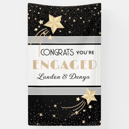 見素晴らしろ！垂直カスタム婚約 横断幕 (縦)