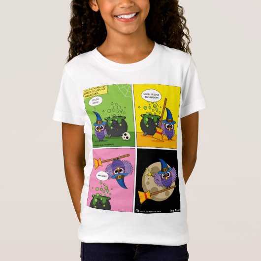 見習いウィザード – クリーニング漫画 Tシャツ (正面)