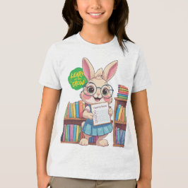 🐰📚 見習い司書の星 - ウサギ版 トライブレンドTシャツ