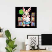 🐰📚 見習い司書スター - ウサギ・エディション ポスター (ホームオフィス)