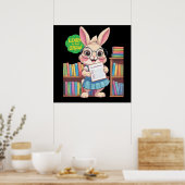 🐰📚 見習い司書スター - ウサギ・エディション ポスター (キッチン)