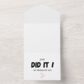 見習い年記念カード – Yes オールインワン招待状 (内側)