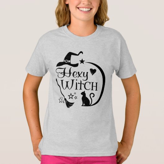 見習い魔女、ヘキシー・ウィッチ Tシャツ (正面)