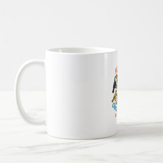 見習い鳥類学者 - かわいいバードウォッチング コーヒーマグカップ (左)