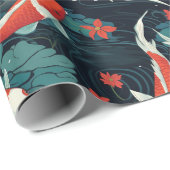 見苦しくないコイ魚の模様 ラッピングペーパー (ロールコーナー)