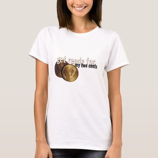 "見解"の女性Tシャツ Tシャツ (正面)
