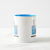 見込みを三つ重ねて取れ ツートーンマグカップ (中央)