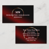 規制された保険ブローカー、信頼できるリングや輪ロゴ 名刺 (正面/裏面)