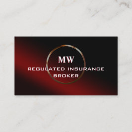 規制された保険ブローカー、信頼できるリングや輪ロゴ 名刺