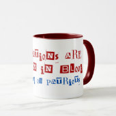 規制書は血を引いている マグカップ (正面右)