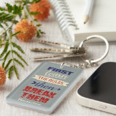 規則のカスタム解除キーチェーン キーホルダー (正面右)