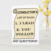 規則のコンダクターのリスト カード (黄色い花)