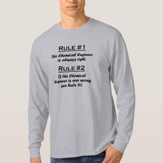 規則の化学エンジニア Tシャツ (正面)