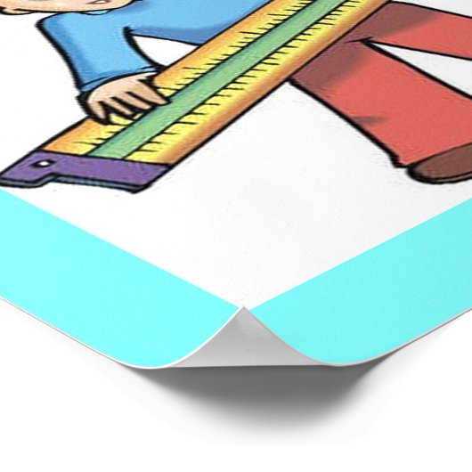 規則の数学のユーモアをスライドさせる ポスター (角)