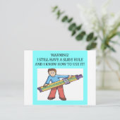 規則の数学のユーモアをスライドさせる ポストカード (スタンド正面)