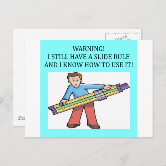 規則の数学のユーモアをスライドさせる ポストカード (正面/裏面)