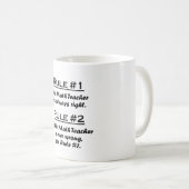規則の数学の教師 コーヒーマグカップ (正面右)