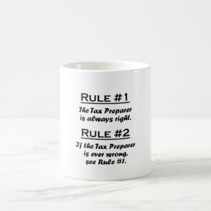 規則の税準備者 コーヒーマグカップ
