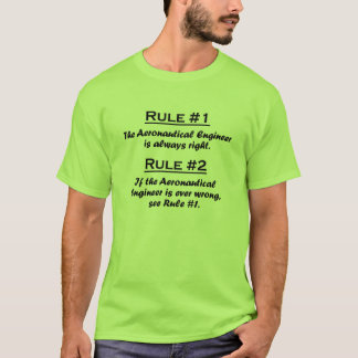 規則の航空エンジニア Tシャツ