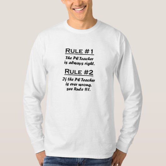規則のPEの先生 Tシャツ (正面)