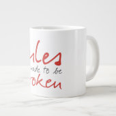 規則を破る ジャンボコーヒーマグカップ (正面右)