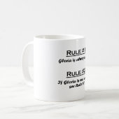 規則グロリア コーヒーマグカップ (正面左)