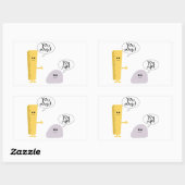 規則揺すります 長方形シール (シート)