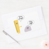 規則揺すります 長方形シール (封筒)