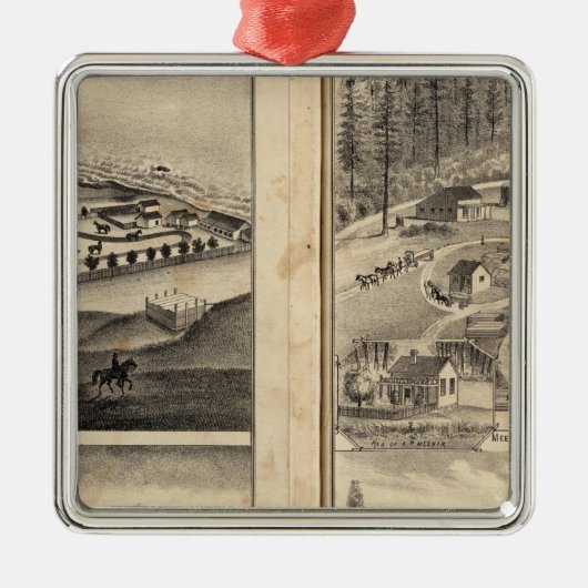 規則牧場古い城砦ロスより柔和なBros メタルオーナメント (正面)