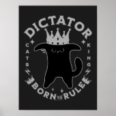 規則生まれへ |猫おもしろいデザイン ポスター (正面)