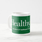 規則的なマグHealthy.CoOp コーヒーマグカップ (正面左)