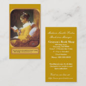 規則的な名刺を読んでいる女性 名刺 (正面/裏面)