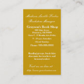 規則的な名刺を読んでいる女性 名刺 (裏面)