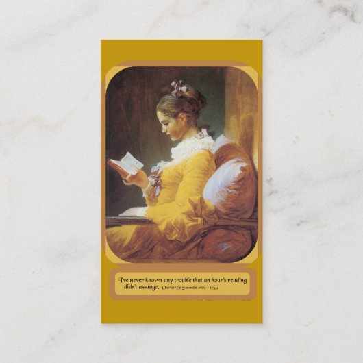 規則的な名刺を読んでいる女性 名刺 (正面)